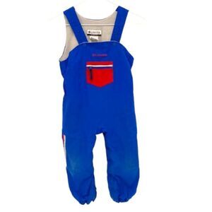 Columbia Sportswear Toddler 4T Blue Vintage Nylon Bib Overall Snowpants